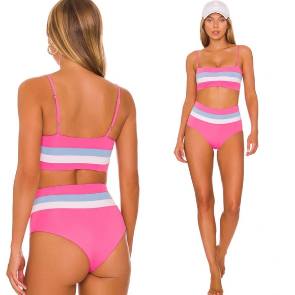 l*space Other - L*SPACE Set - Rebel Stripe Bikini Top & Portia Classic Bottoms - M